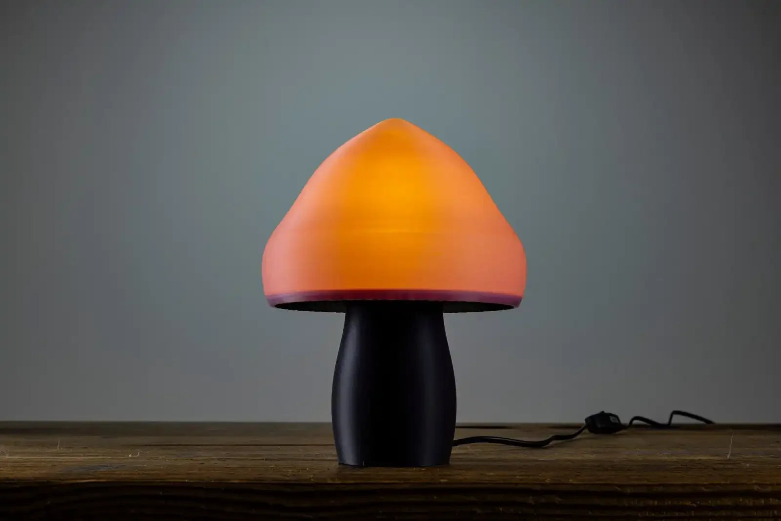lampe champignon rose éco-responsable de manufacture artisanale made in france