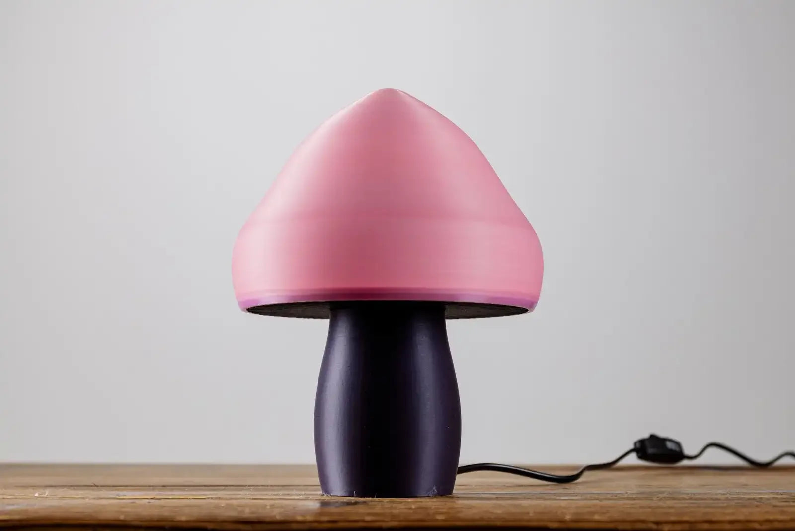 lampe champignon rose design made in France de fabrication artisanale