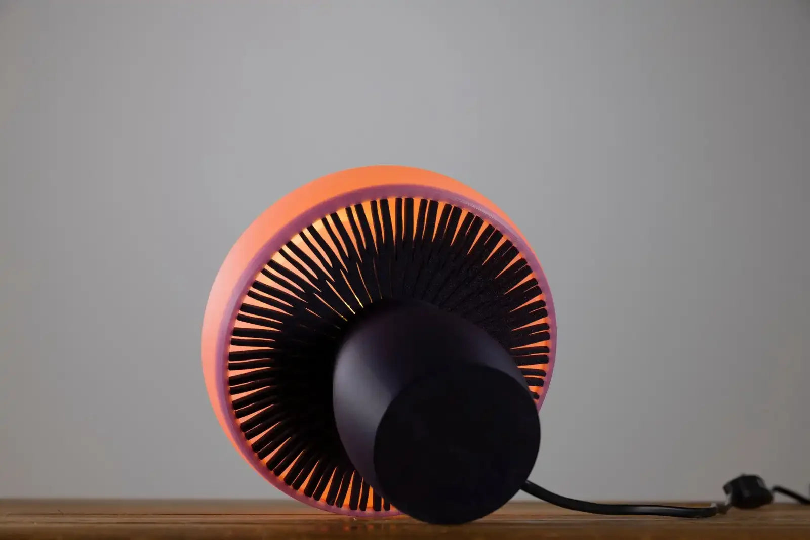 lampe champignon rose éco-responsable fabrication artisanale en matériaux biosourcés