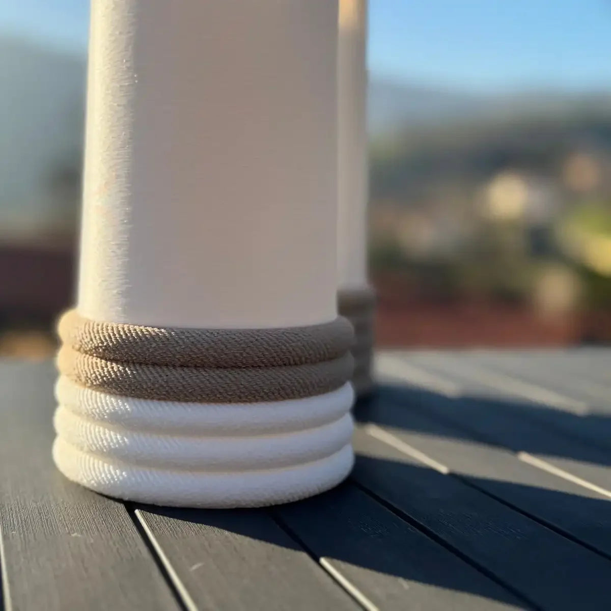 Vase corde pour fleurs séchées sans plastique, uniquement en amidon