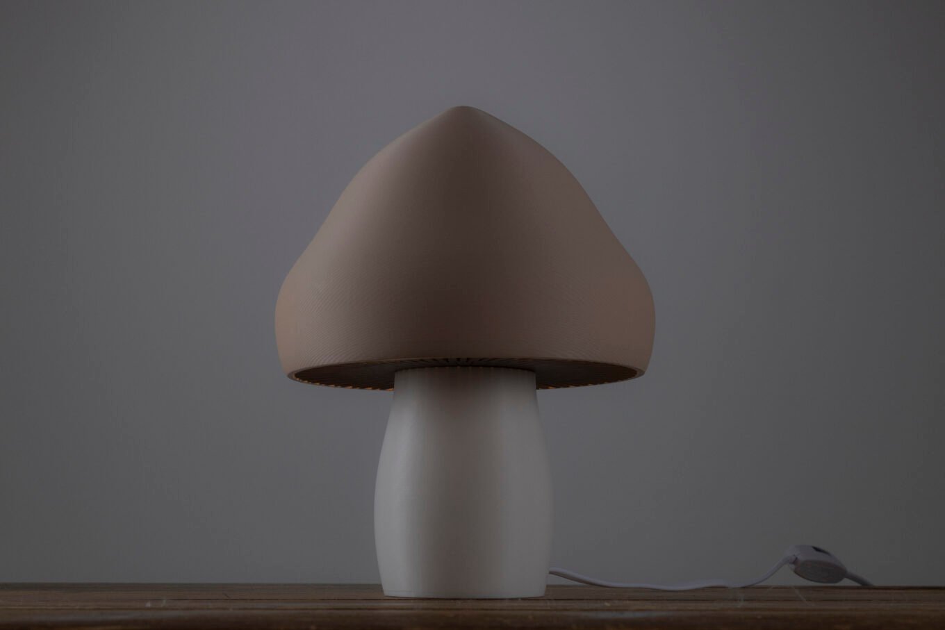 Our elegant and designer mushroom lamp, available in several colors. It combines renewable materials and French know-how.