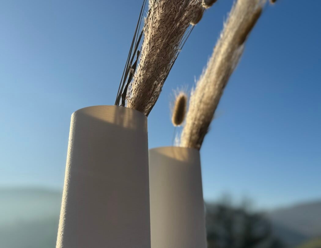 Vase corde pour fleurs séchées